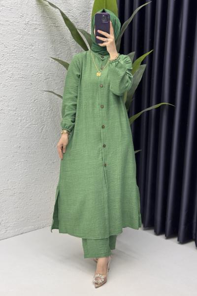 Mehtap Takım Tesettür Giyim Zümrüt