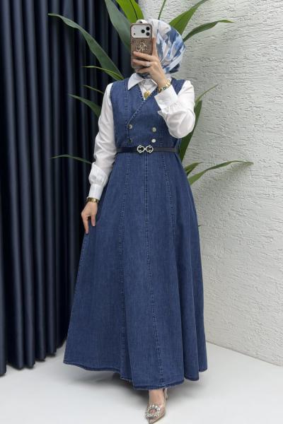 Nadide Kot Jile Tesettür Giyim Lacivert