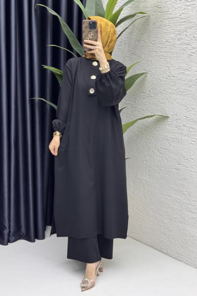 Nazenin Takım Tesettür Giyim  Siyah