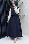 Nazlı Elbise Tesettür Giyim Lacivert