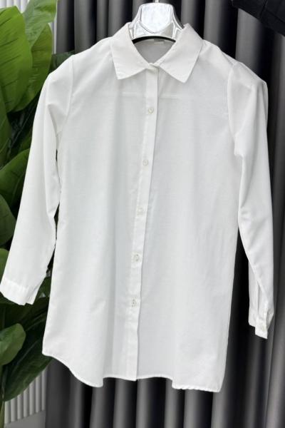 Poplin Gömlek Beyaz