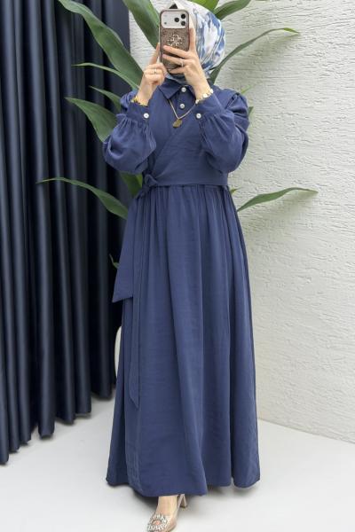 Sadem Elbise Tesettür Giyim  Lacivert