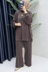 Sadem Pantolonlu Takım  Kahve