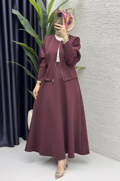 Selen Etekli Takım Bordo