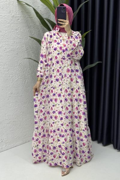 Şengül Elbise Tesettür Giyim Lila