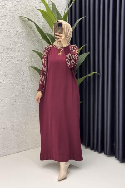 Serra Elbise Tesettür Giyim  Bordo
