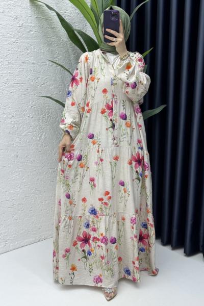 Sinem Elbise Tesettür Giyim Haki