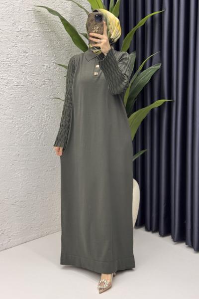 Umay Elbise Tesettür Giyim  Haki