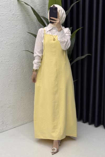 Yağmur Jile Tesettür Giyim Sarı